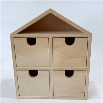 wooden house - shaped four - drawer cabinet