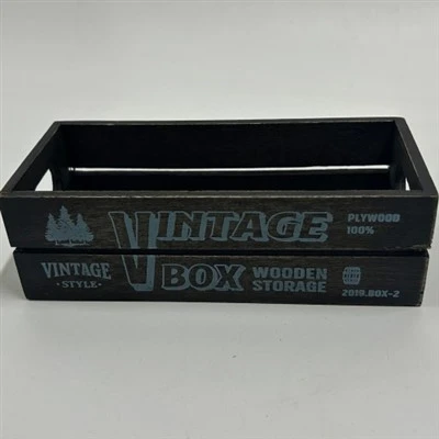 Vintage Wooden Black Tray