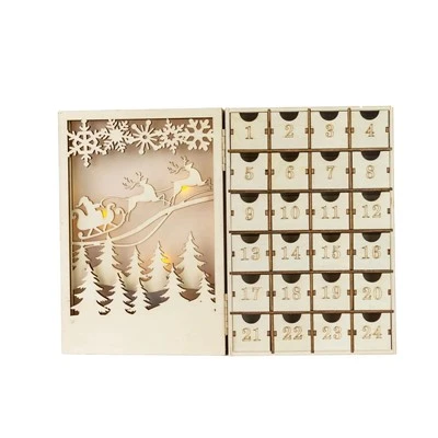 Wooden Unfinished Christmas Advent Calendar