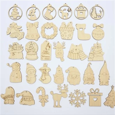 Wooden Christmas Tree Decor