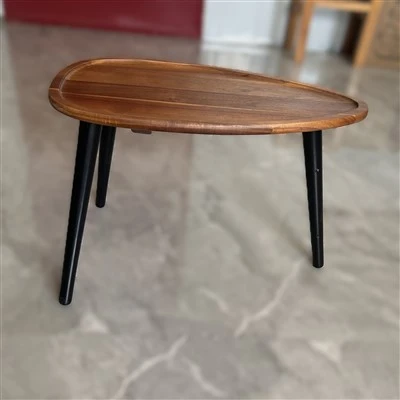 Wooden Dining Table with Three Legs