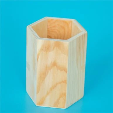 Unfinished Wooden Pen Holder